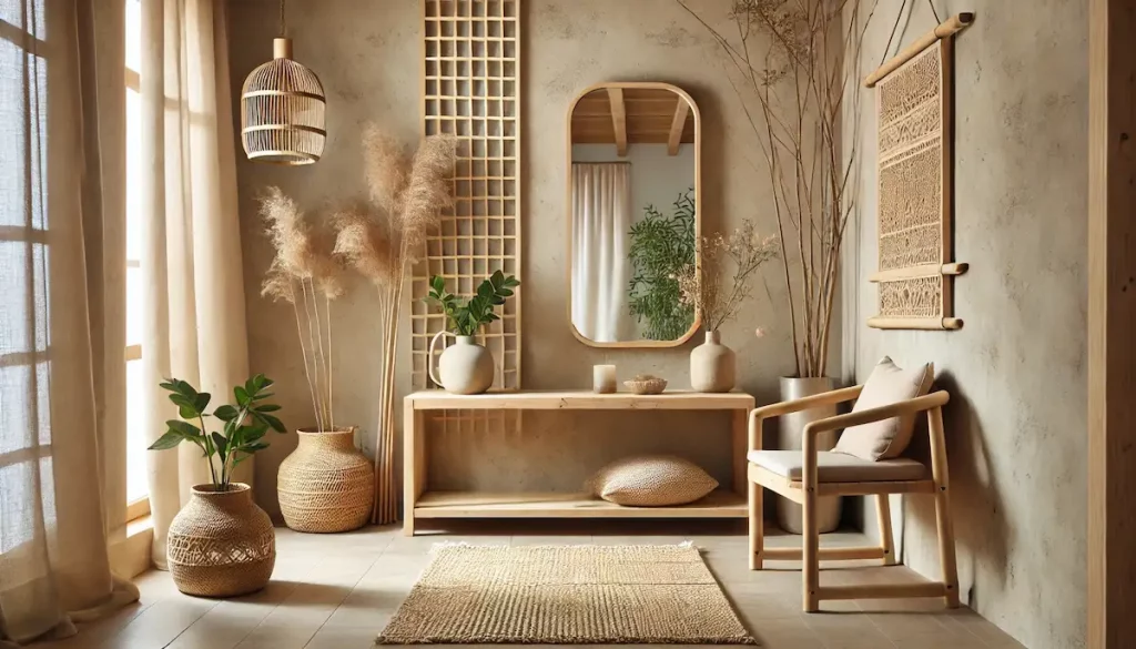 decorar recibidor pequeño con estilo raw