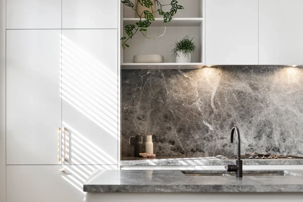 cocina piedra sinterizada marmol