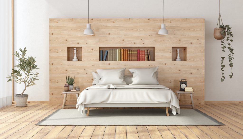 master bedroom in rustic style D6QG5KY